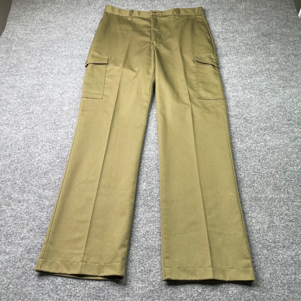 70's Boy Scouts of America Cargo Pants Men 34 Green‎ Official Uniform Talon 42